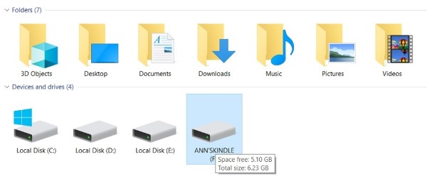 Copy và paste các tài liệu vào thư mục Documents trên Kindle