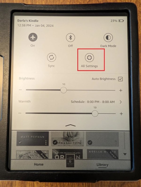Nhấn vào menu và chọn All Settings