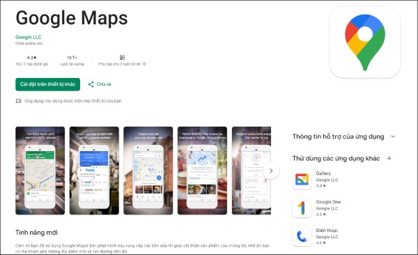 Bạn cần tải và cài đặt ứng dụng Google Maps về điện thoại của mình