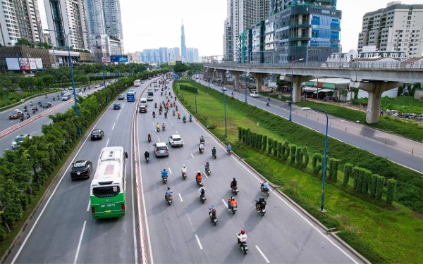 Trên bản đồ sẽ hiển thị các màu sắc khác nhau, tương ứng với tình trạng kẹt xe