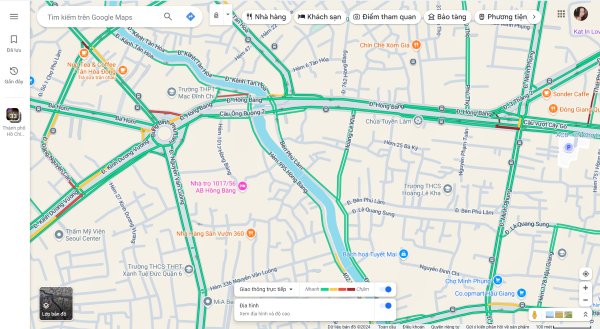 Đễ dàng theo dõi tình trạng giao thông của các tuyến đường