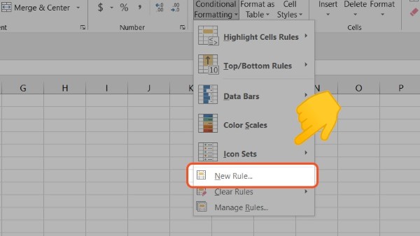 Chọn New Rule… để tạo một quy tắc định dạng mới