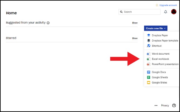 Nhấn vào nút Create new file, các công cụ bổ sung sau sẽ xuất hiện