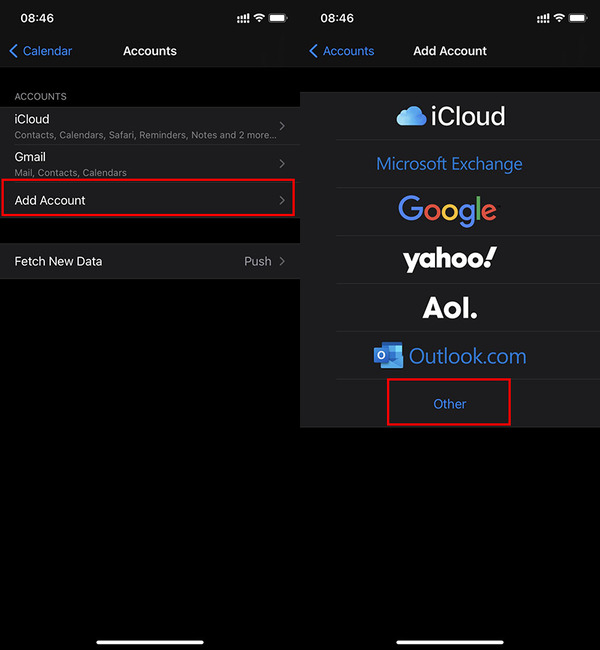 Nhấn vào other để thêm lịch âm trên iPhone
