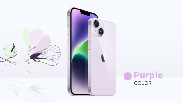 iPhone 14 Plus tím thu hút sự chú ý nhờ màu sắc độc đáo