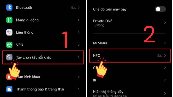 Tìm và chọn Tùy chọn kết nối khác