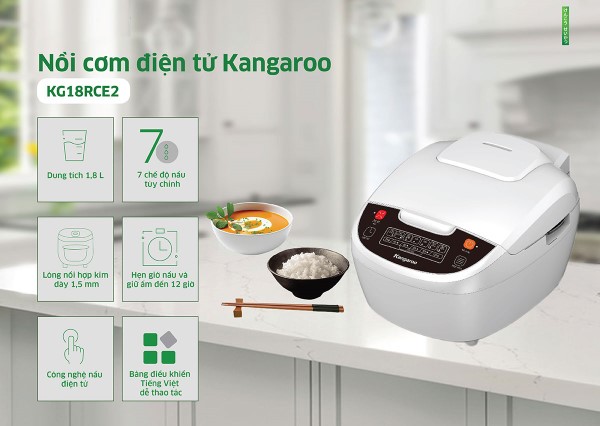 Nồi cơm điện Kangaroo KG18RCE2