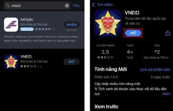 Tải app VNeID trên điện thoại