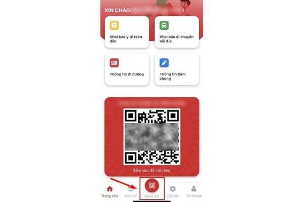 Quét mã QR trên CCCD để lấy thông tin GPLX