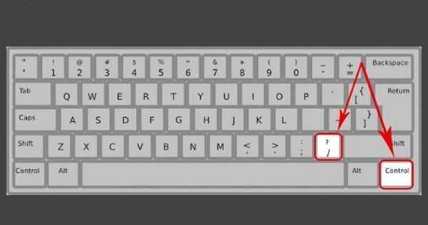 Trên Windows nhấn Ctrl + /