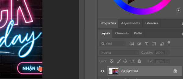 Hãy tìm bảng “Layer” nằm ở góc phải màn hình