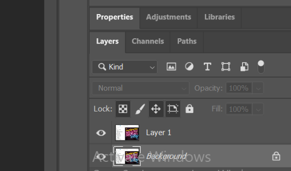 Bạn hãy nhấn tổ hợp phím Ctrl/Cmd + J để tạo một bản sao của layer bị khóa