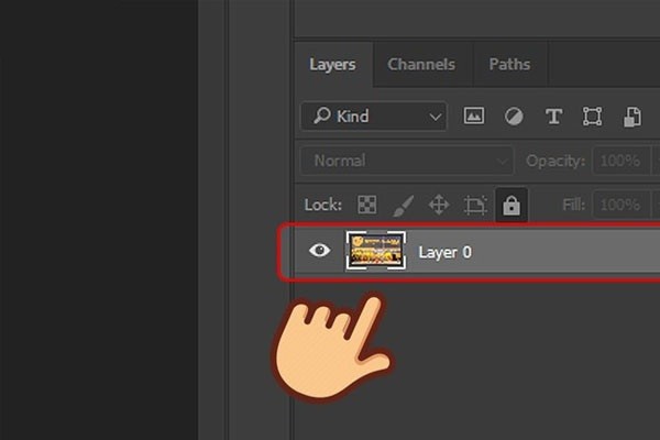 Bạn cần xác định layer đang bị khóa trong bảng Layers