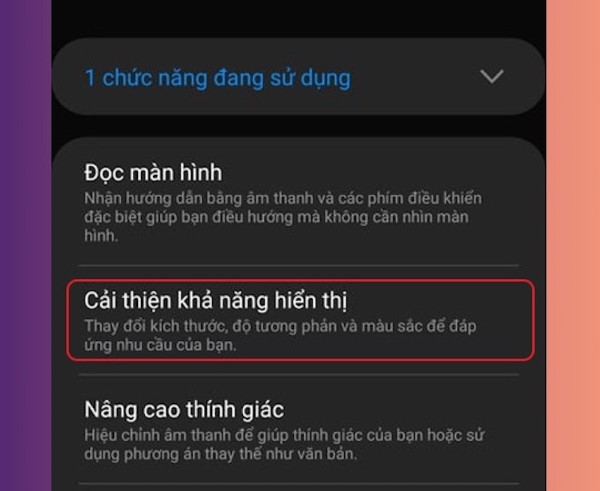 Chọn Cải thiện khả năng hiển thị để tiếp tục