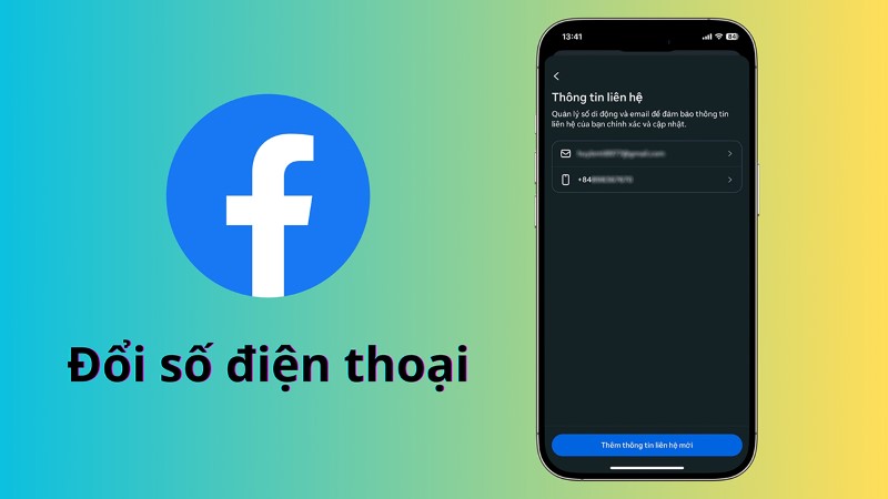 đổi số điện thoại facebook