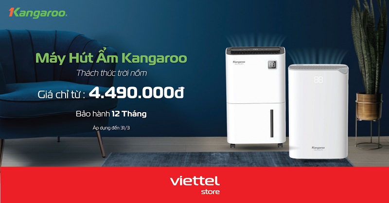 Máy hút ẩm Kangaroo – Thách thức trời nồm, giá chỉ từ 4.490.000đ