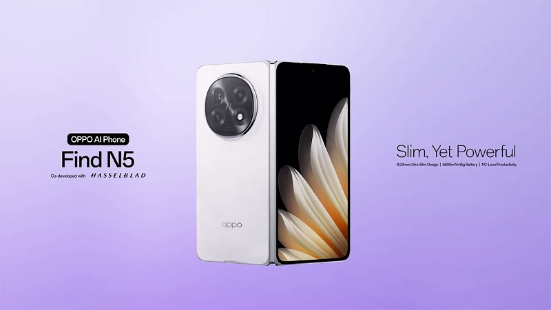 OPPO Find N5 ra mắt với kiểu dáng siêu mỏng ấn tượng, Snapdragon 8 Elite mạnh mẽ cùng nhiều cải tiến đáng chú ý