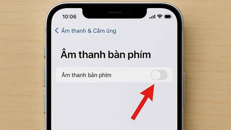 tắt âm bàn phím iphone
