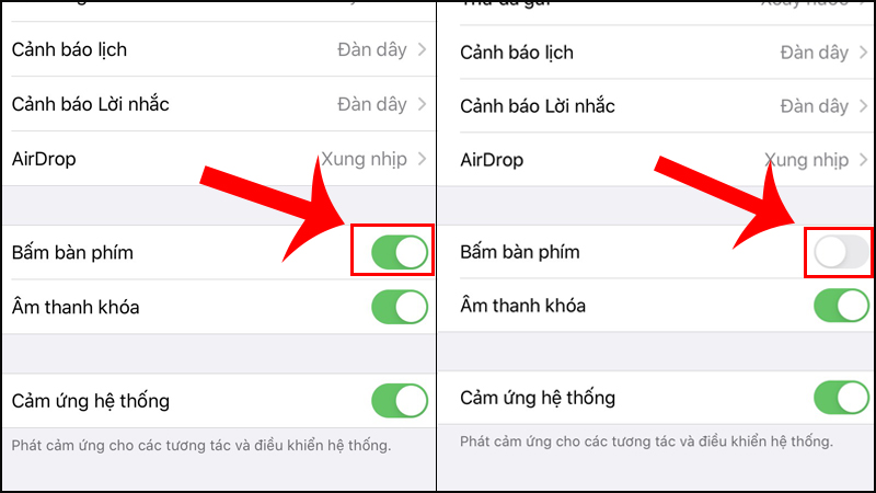 tắt âm bàn phím iphone