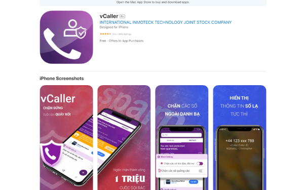 vCaller giúp phát hiện và cảnh báo về các cuộc gọi không mong muốn