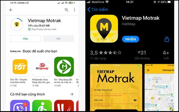 Tải ứng dụng từ kho ứng dụng Google Play (Android) hoặc App Store (iOS)