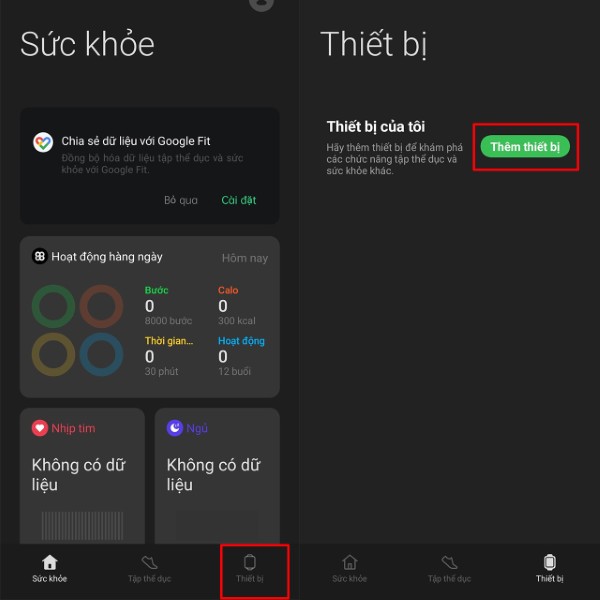 Chọn Thêm thiết bị, tìm dòng sản phẩm OPPO Watch