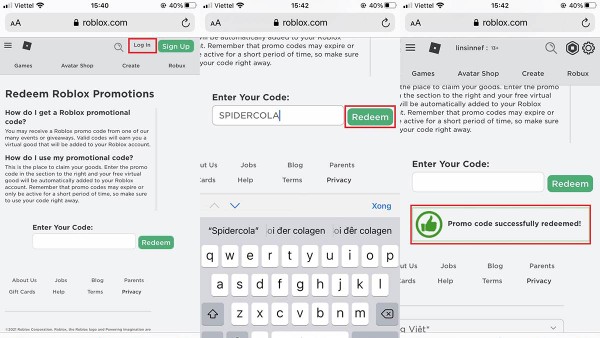 Các bước nhập code Roblox vào game rất đơn giản