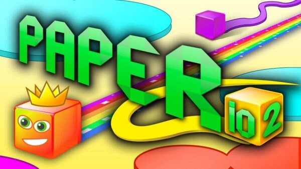 Paper.io 2 sử dụng hình ảnh rắn bằng các vùng màu