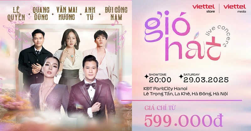 Viettel Store triển khai bán vé liveshow ca nhạc tại tất cả các siêu thị trên hệ thống và online