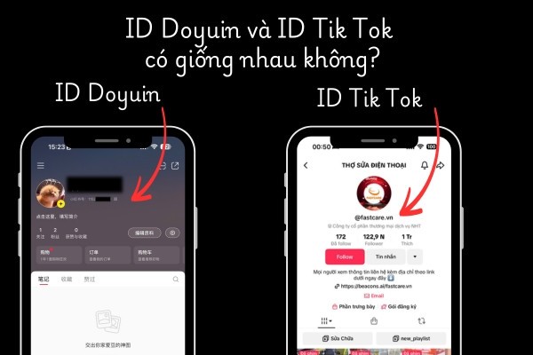 ID Douyin và ID TikTok không thể sử dụng thay thế cho nhau trên hai nền tảng này