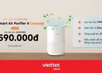 Máy lọc không khí Xiaomi Smart Air Purifier 4 Compact giá giảm chỉ còn 1.590.000đ