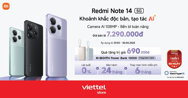 mở bán Xiaomi Redmi Note 14 5G