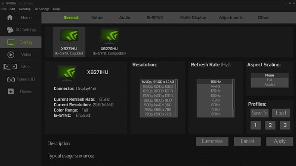 NVIDIA Control Panel cho phép tinh chỉnh hiệu suất card đồ họa