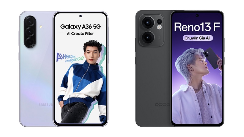 So sánh Samsung Galaxy A36 5G và OPPO Reno13 F 4G