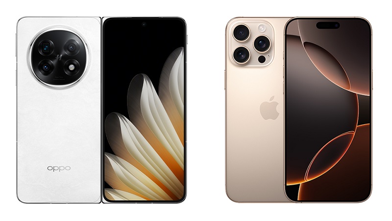 So sánh OPPO Find N5 vs iPhone 16 Pro Max