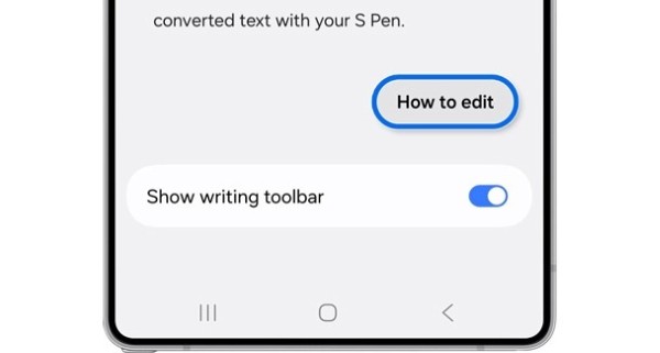 Bật thanh công cụ viết (Show writing toolbar) để truy cập nhanh các tùy chọn