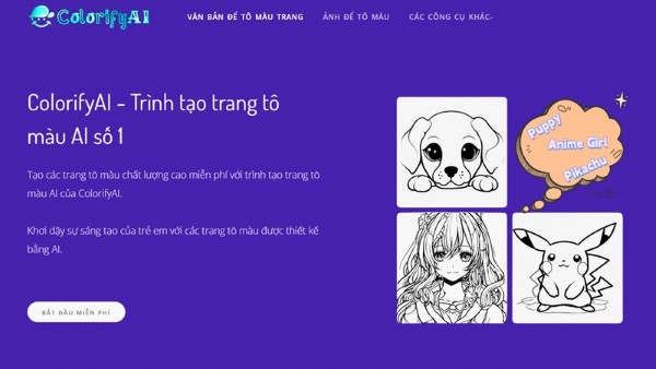 ColorifyAI giúp trẻ rèn luyện kỹ năng tô màu và trải nghiệm thú vị cho cả người lớn