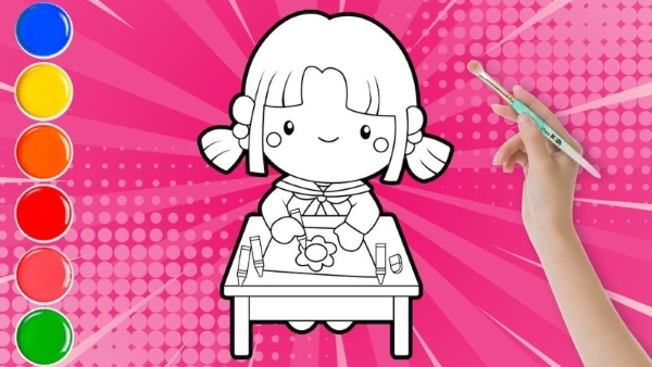 Tranh tô màu đã trở thành người bạn thân thiết, đồng hành cùng trẻ