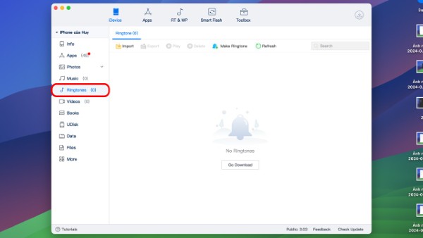 Chức năng tạo nhạc chuông cho iPhone trên 3uTools