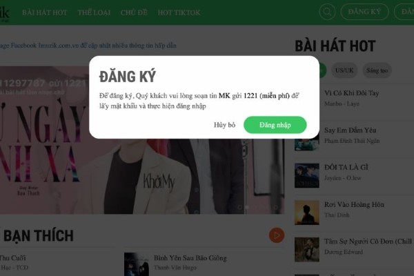 Nhấn chọn vào nút Đăng ký