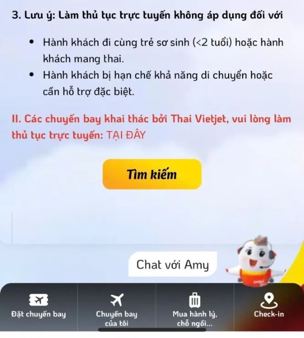 Nhập thông tin yêu cầu và nhấn “Tìm kiếm”