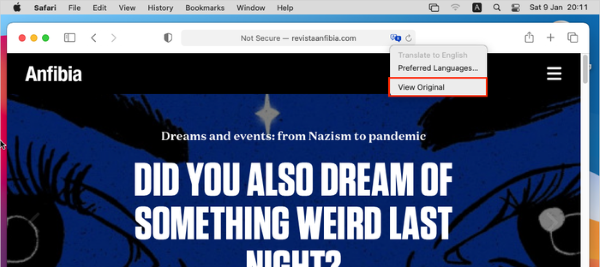 Chọn “Xem Bản Gốc” để quay về văn bản gốc