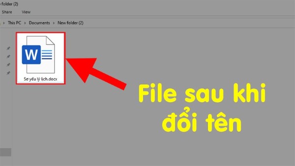 Thực hiện đổi tên mới cho thư mục > Nhấn Enter hoặc click chuột ra chỗ khác để hoàn thành đổi tên