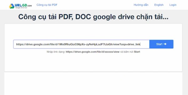 Dùng ứng dụng hỗ trợ tải video Drive từ bên thứ ba