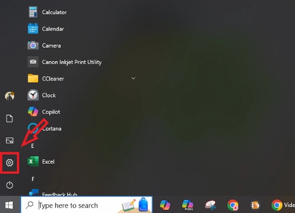 Nhấn vào biểu tượng Cài đặt