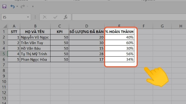Dễ dàng tính toán phần trăm trên Google Sheet