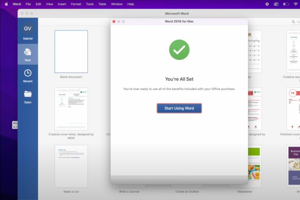 Sau khi kích hoạt thành công, bạn có thể sử dụng Word ngay lập tức