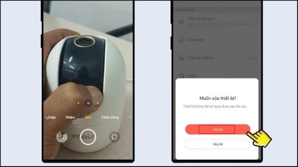 Chọn Xóa thiết bị đang bị lỗi