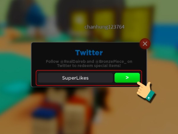 Nhập mã code muốn sử dụng