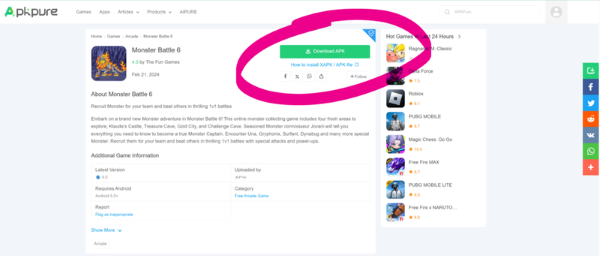 Tìm và tải xuống tệp APK